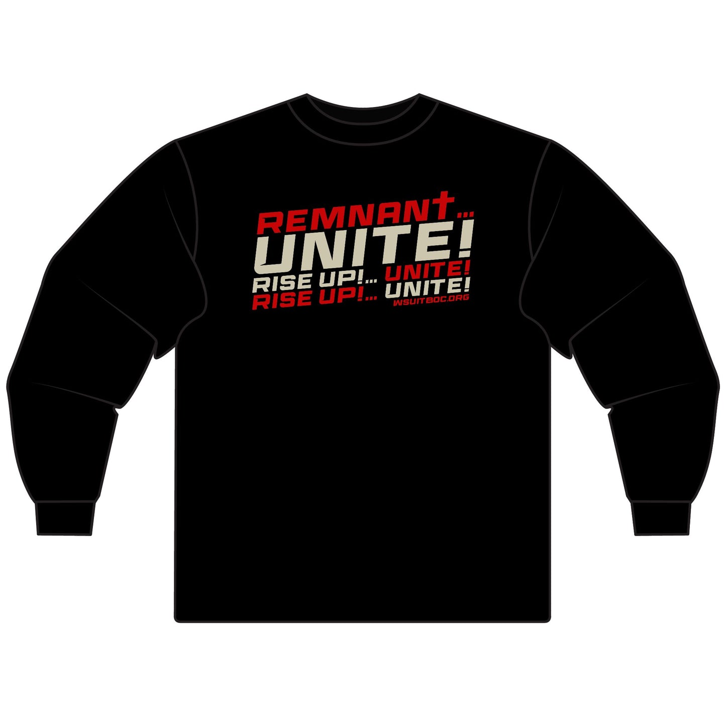 Inspirational Unisex Long Sleeve T-Shirt | Rise Up! Unite! | Motivational Apparel | Gift for Friends | Casual Wear | Everyday Comfort